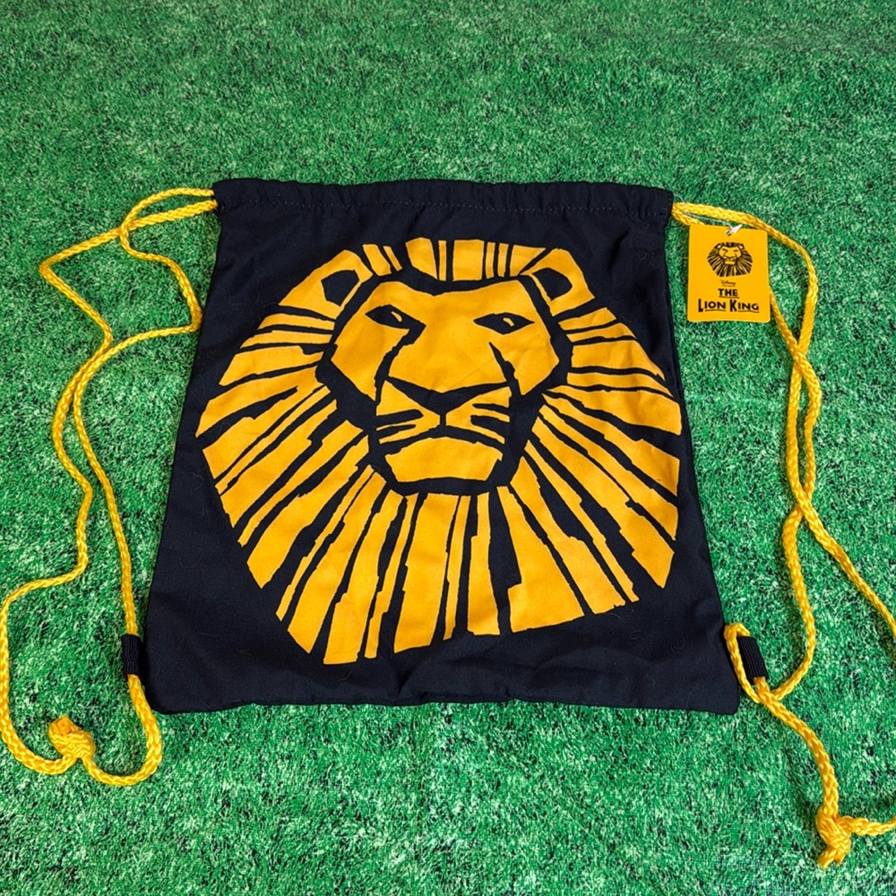 NWT - Disney The Lion King Black and Yellow Drawstring Bag